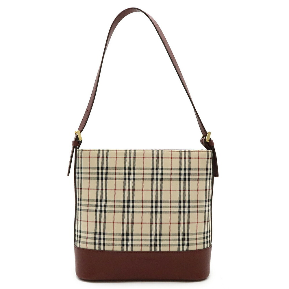 Burberry Nova Check Shoulder Bag Red